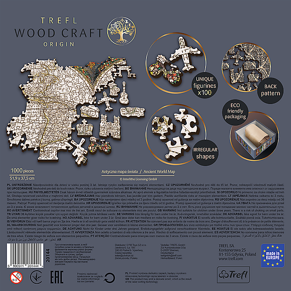 Mapa Svijeta - Drvene puzzle