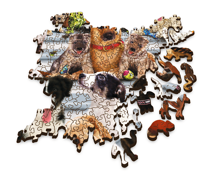 Družina pasa - Drvene puzzle