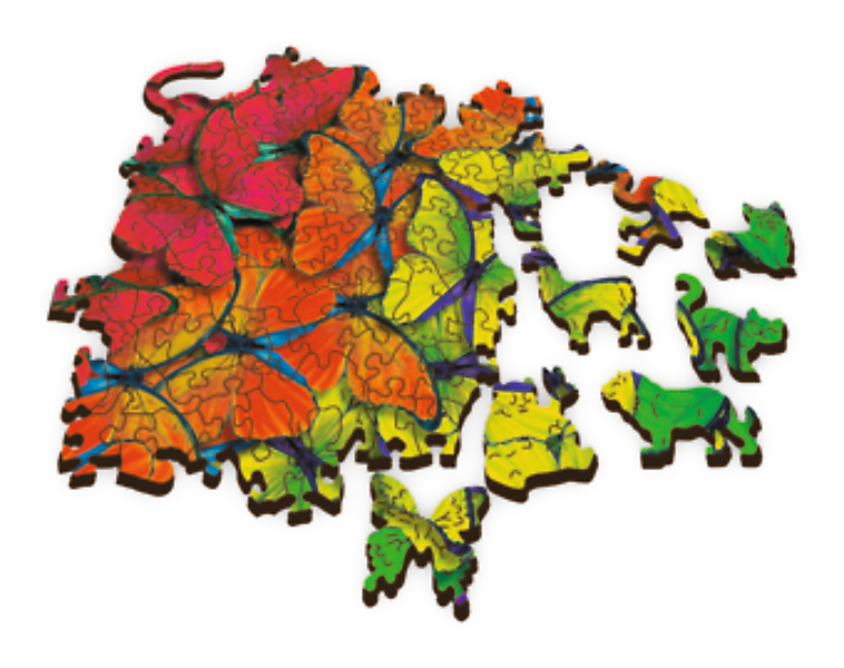 Leptirići u bojama - Drvene puzzle