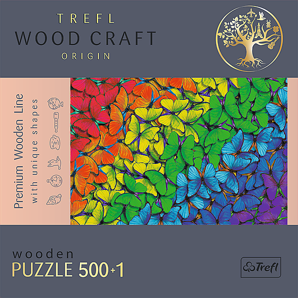 Leptirići u bojama - Drvene puzzle