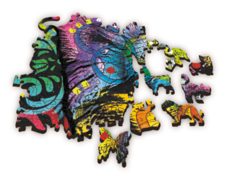 Štenac u bojama - Drvene puzzle