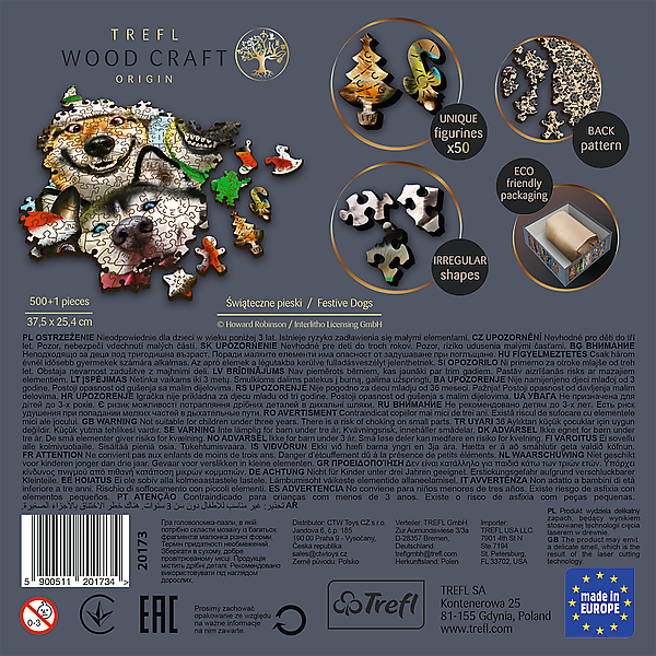 Svečani psi - Drvene puzzle