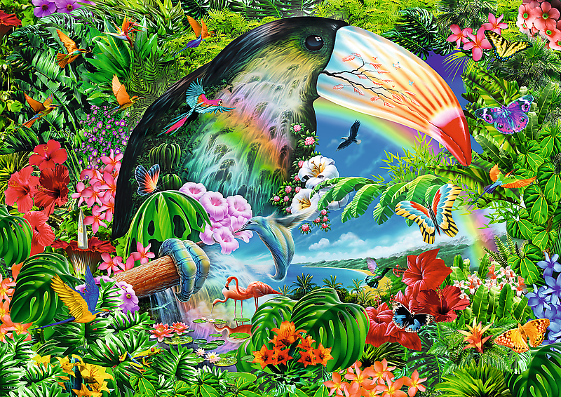 Tropske životinje - spiralne puzzle
