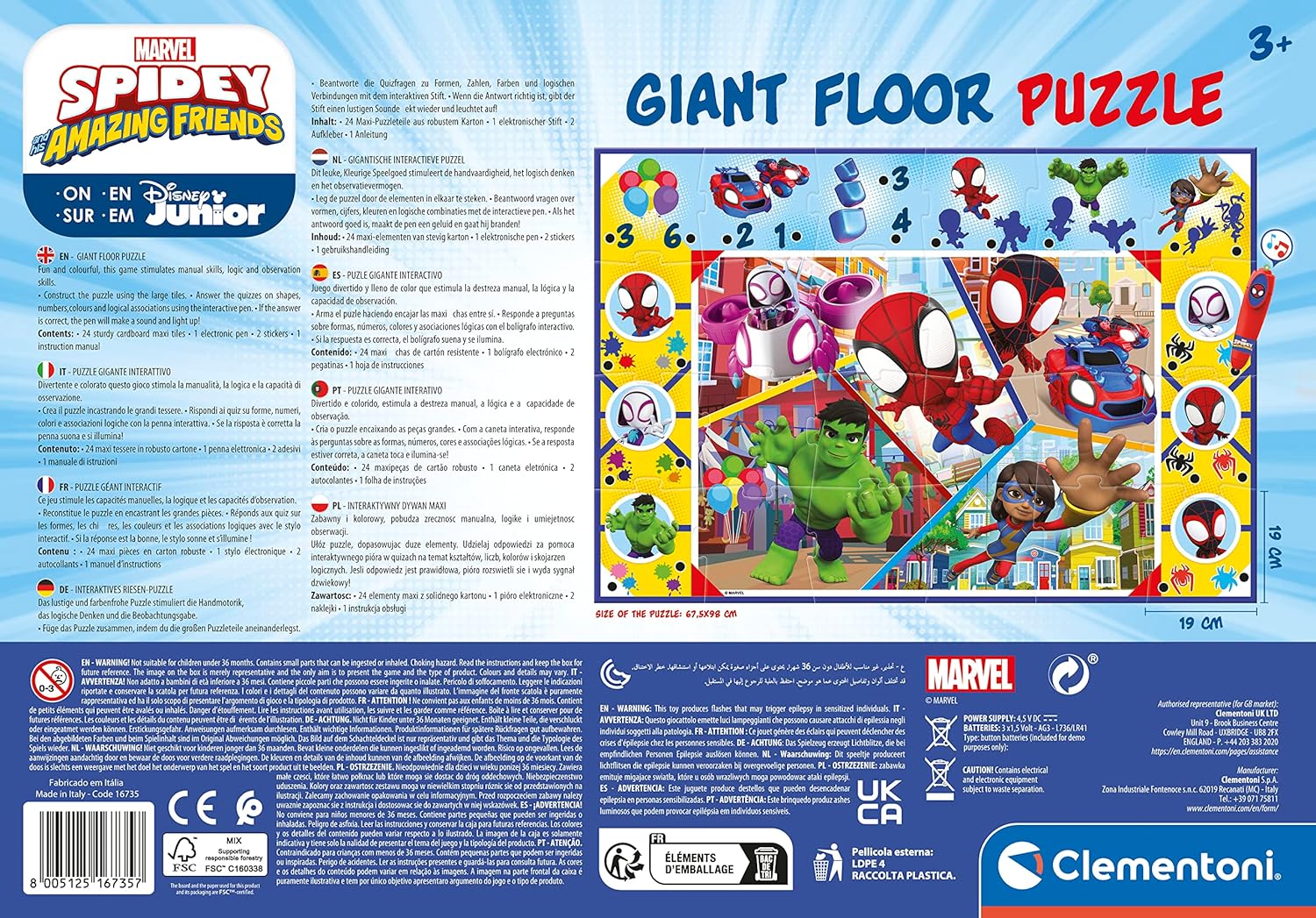 Podne puzzle Spiderman | MAXI 24 komada
